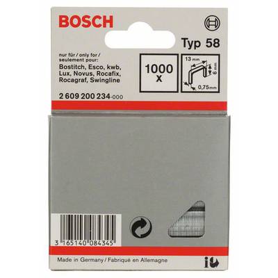 Bosch Accessories 2609200234 Feindrahtklammern Typ 58 1000 St. Abmessungen (L x B) 6 mm x 13 mm