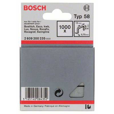 Bosch Accessories 2609200235 Feindrahtklammern Typ 58 1000 St. Abmessungen (L x B) 8 mm x 13 mm