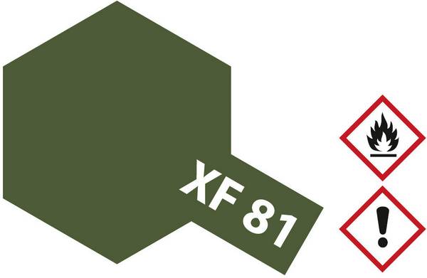 Tamiya Acrylfarbe Dunkelgrün (matt) XF-81 Glasbehälter 10 ml