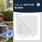 'AQUA ACTIVE 8.000 Pumpendiagramm' zeigt Förderhöhe in Metern. Grafikon mit bunten Linien zeigt Leistung bei verschiedenen Durchflussraten.