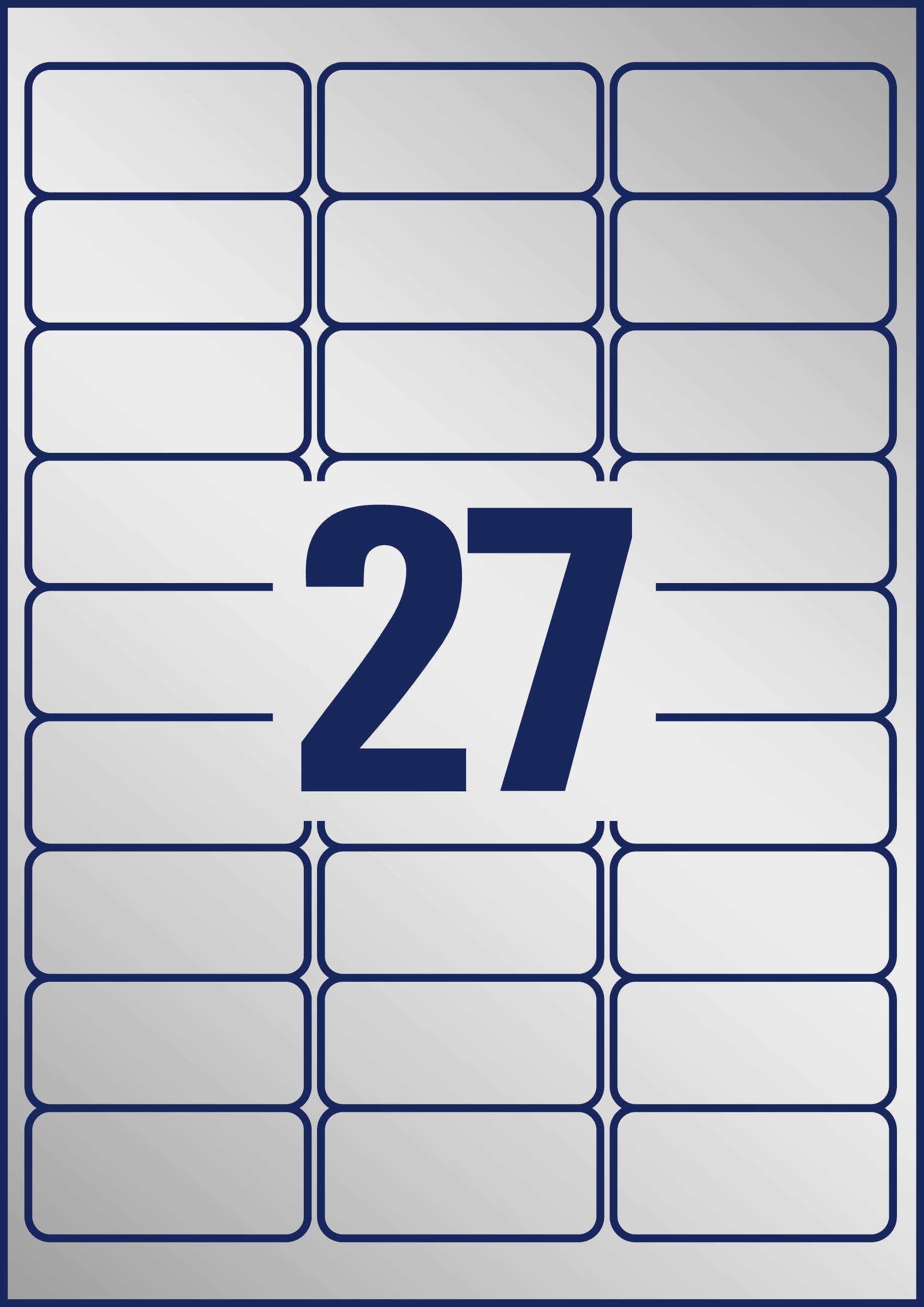 Avery-Zweckform L6011-20 Typenschild-Etiketten 63.5 x 29.6 mm Polyester-Folie Silber 540 St. Permanent haftend Laserdruc-3