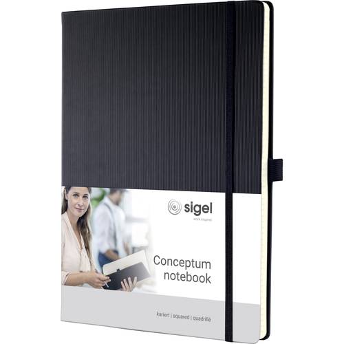 Sigel CONCEPTUM® CO111 Notizbuch kariert Schwarz Anzahl der Blätter: 97 DIN A4