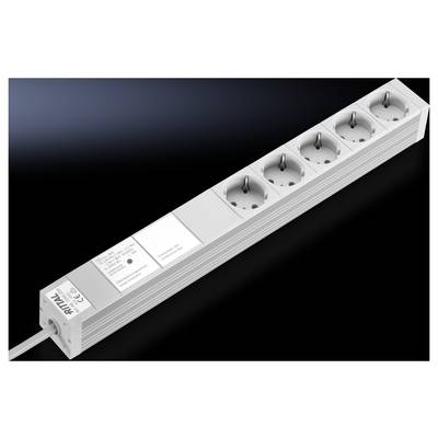 Rittal DK 7240.230 Steckdosenleiste 5-fach, mit Entstörfilter, mit Überspannungsschutz Metall Grau 1 St.