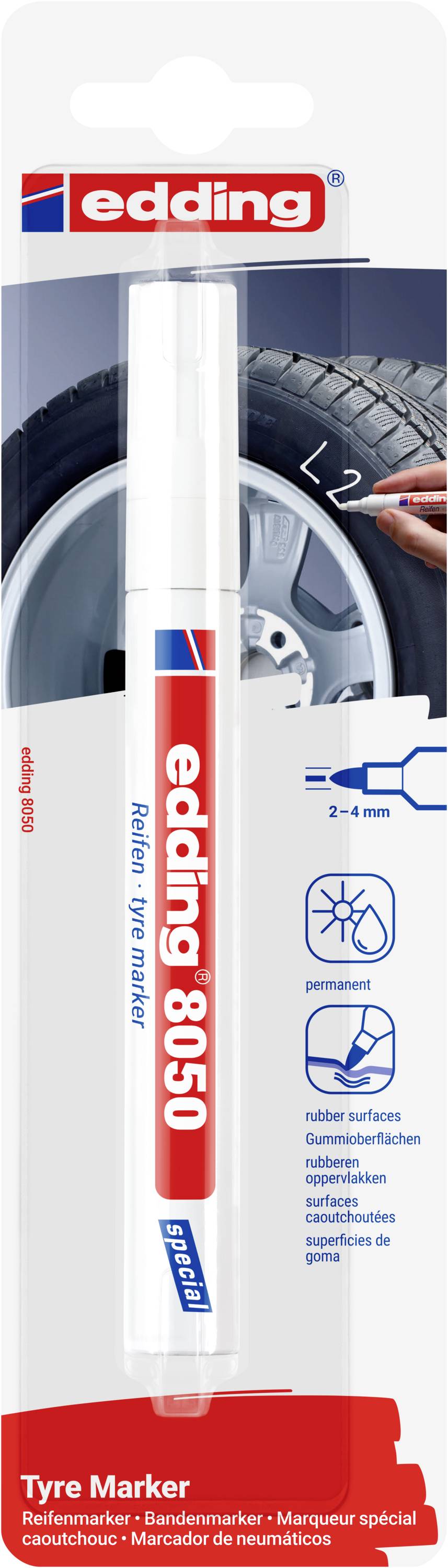 Edding 8050 4-8050-1-4049 Reifenmarker Weiß-0