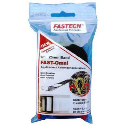 FASTECH® 671-330-Bag Klettband zum Aufnähen Haft- und Flauschteil (L x B) 1000 mm x 25 mm Schwarz 1 m