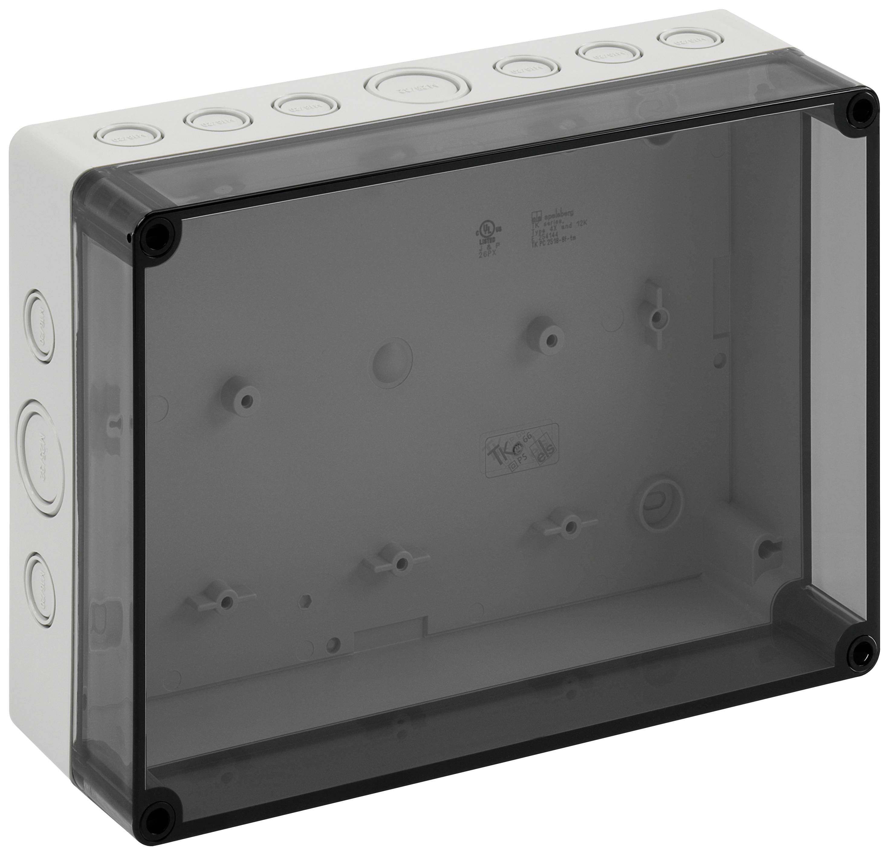 Thumbnail - Spelsberg TK PS 2518-8f-tm Installations-Gehäuse 254 x 180 x 84 Polycarbonat, Polystyrol (EPS) Lichtgrau (RAL 7035) 1 St...