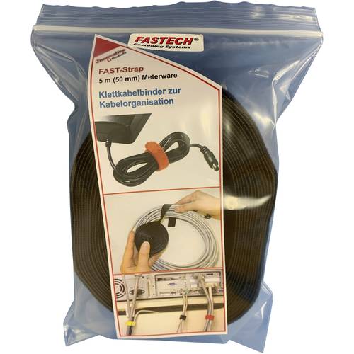 FASTECH® 699-330-Bag Klettband zum Bündeln Haft- und Flauschteil (L x B) 5000 mm x 50 mm Schwarz 5 m