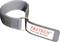 Klettband von Fastech, grau, mit Metallring und Aufschrift 'FASTECH Fastening Systems'.