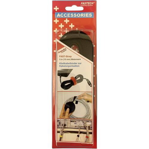 FASTECH® 696-330C Klettband zum Bündeln Haft- und Flauschteil (L x B) 5000 mm x 10 mm Schwarz 5 m