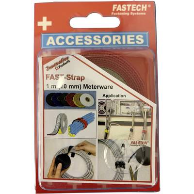 FASTECH® 910-530C  Klettband zum Bündeln Haft- und Flauschteil (L x B) 1000 mm x 20 mm Rot 1 m