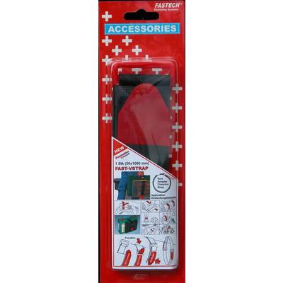 FASTECH® 911-330C  Klettband mit Gurt Haft- und Flauschteil (L x B) 1060 mm x 50 mm Schwarz, Rot 1 St.