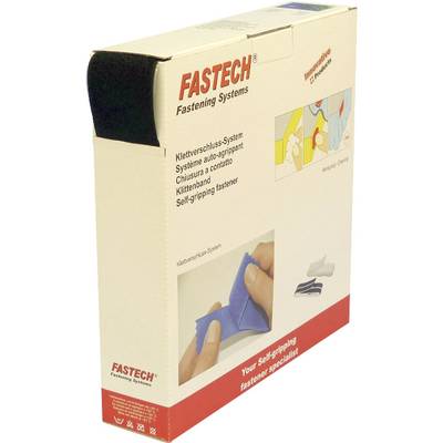 FASTECH® B50-SK-L-999925 Klettband zum Aufkleben Hotmelt Flauschteil (L x B) 25000 mm x 50 mm Schwarz 25 m