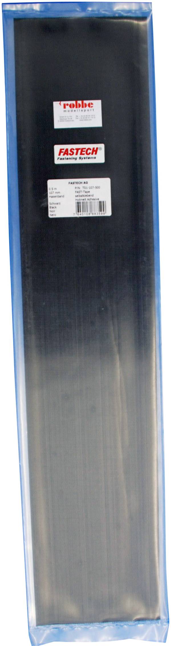 FASTECH® T02-107-500 Klettband zum Aufkleben Hotmelt Flauschteil (L x B) 500 mm x 100 mm Schwarz 1 St.