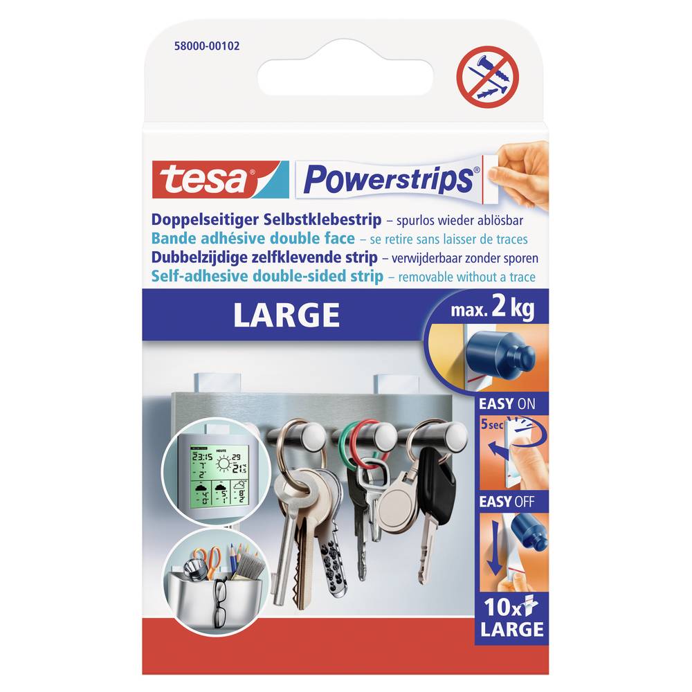 Tesa Large Powerstrips 20 x 50 mm 10 Strips