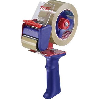 Handabroller mit braunem Klebeband, geeignet zum Versiegeln von Kartons.