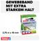 Verpackung von tesa Gewebeband 'extra Power Perfect', grün, 2,75 m x 19 mm, hervorgehoben durch Text 'Gewebeband mit extra starkem Halt'.