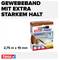 Gewebeband mit extra starkem Halt. Abbildung zeigt eine Packung 'tesa extra Power Perfect' Klebeband, 2,75 m x 19 mm, braun.