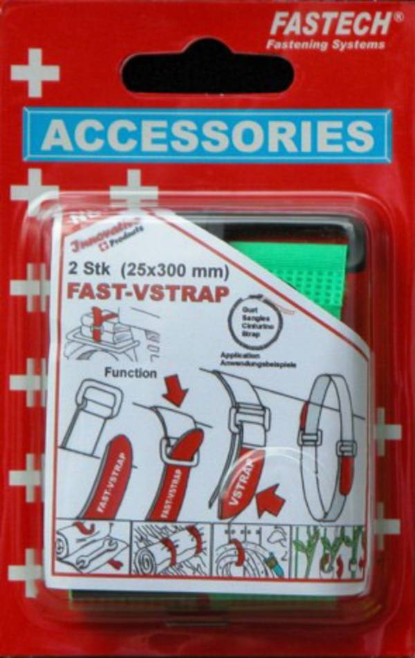 FASTECH® 688-656  Klettband mit Gurt Haft- und Flauschteil (L x B) 300 mm x 25 mm Grün 2 St.