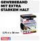 'Gewebeband mit extra starkem Halt, 2,75 m x 38 mm, schwarz' auf Verpackung von Tesa.