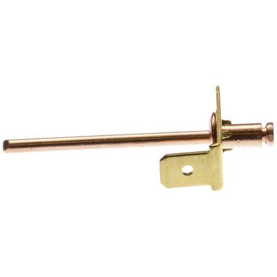 Ein Kupferrohr mit angebrachtem Messing-Winkelhalter, geeignet zur Befestigung oder Montage in mechanischen Anwendungen.