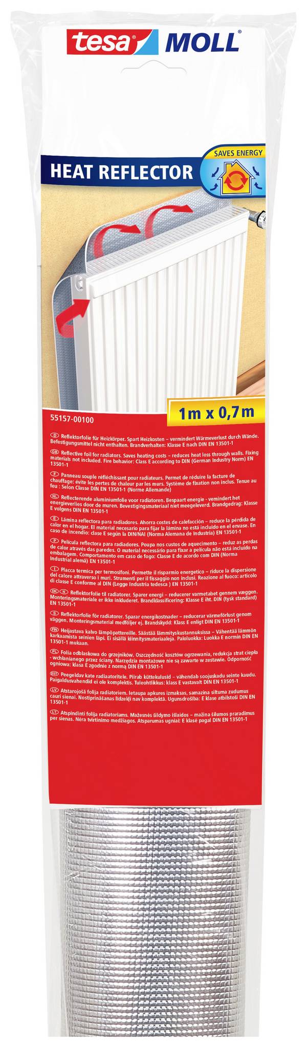 tesa  55157-00100-02 Abdeckpapier tesamoll® Silber (L x B) 1 m x 70 cm 1 St.