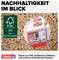 'Nachhaltigkeit im Blick' zeigt tesa-Produkt, FSC-Logo und FSC-Nummer. Fokus auf nachhaltiges Papier aus zertifizierten Wäldern.