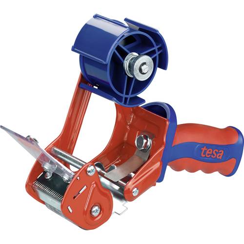 tesa Packband-Abroller ACK® COMFORT 6400 Rot, Blau Rollenbreite (max.): 50 mm Rollenlänge (max.) 66 m Verstellbar, Mit B...