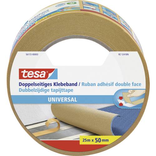 tesa UNIVERSAL 56172-00003-11 Doppelseitiges Klebeband Weiß (L x B) 25 m x 50 mm 1 St.
