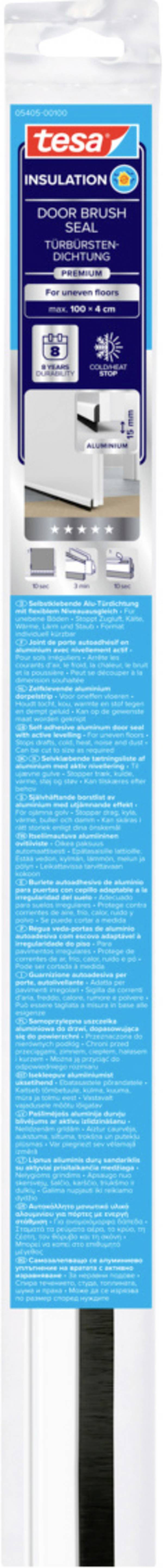 tesa COMFORT 05405-00100-00 Türdichtschiene tesamoll® Weiß (L x B) 1 m x 40 mm 1 St.