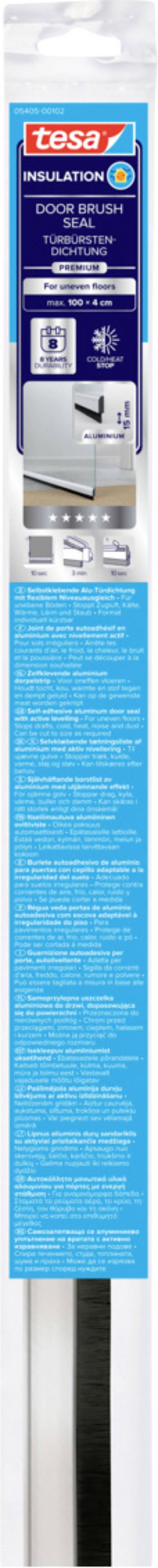 tesa COMFORT 05405-00102-00 Türdichtschiene tesamoll® Edelstahl (L x B) 1 m x 40 mm 1 St.