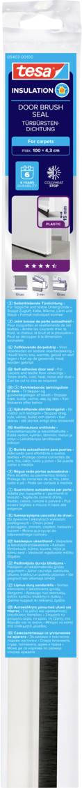 tesa FOR TEXTILES 05403-00100-00 Türdichtschiene tesamoll® Weiß (L x B) 1 m x 40 mm 1 St.
