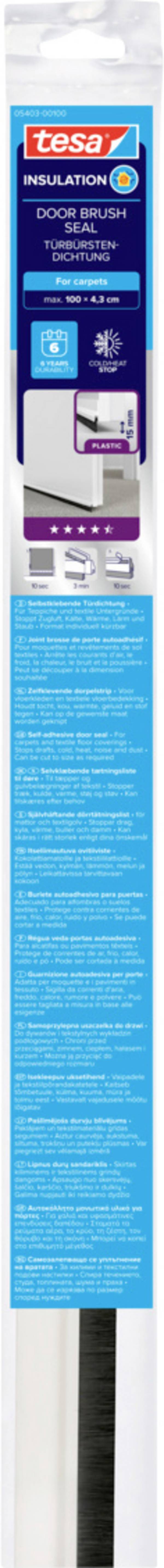 tesa FOR TEXTILES 05403-00100-00 Türdichtschiene tesamoll® Weiß (L x B) 1 m x 40 mm 1 St.