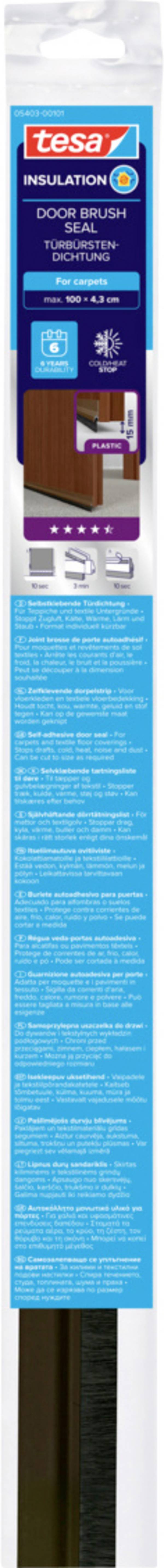 tesa FOR TEXTILES 05403-00101-00 Türdichtschiene tesamoll® Braun (L x B) 1 m x 40 mm 1 St.