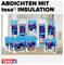 'Abdichten mit tesa® Insulation.' Mehrere tesa-Produkte für Isolierung und Abdichtung auf einem Tisch angeordnet.