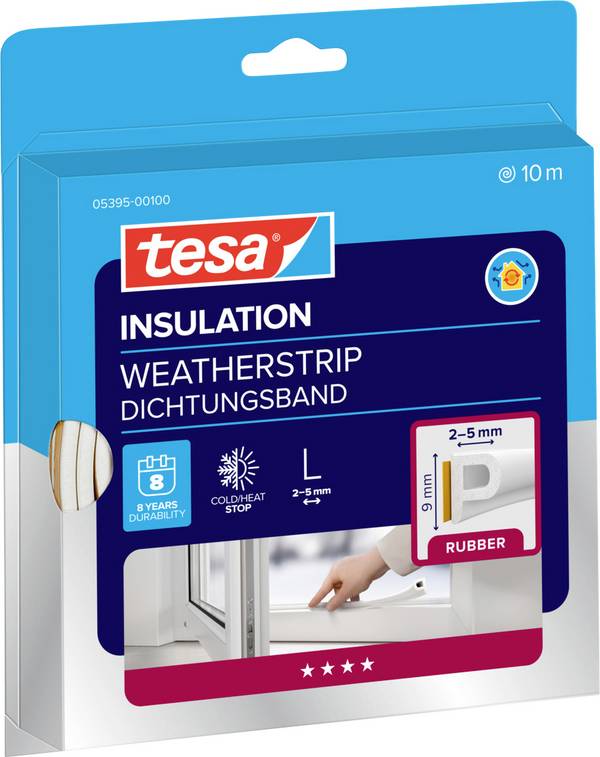 tesa P-PROFILE 05395-00100-00 Dichtband tesamoll® Weiß (L x B) 10 m x 9 mm 1 St.