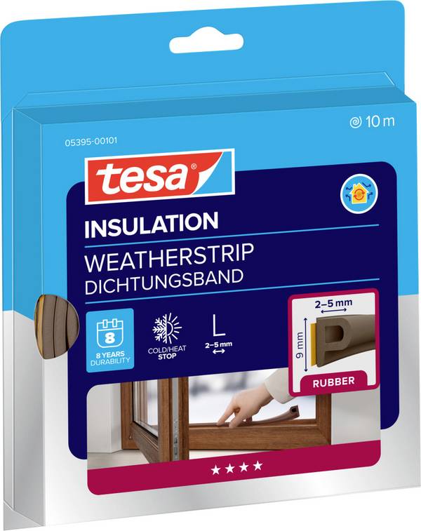 tesa P-PROFILE 05395-00101-00 Dichtband tesamoll® Braun (L x B) 10 m x 9 mm 1 St.