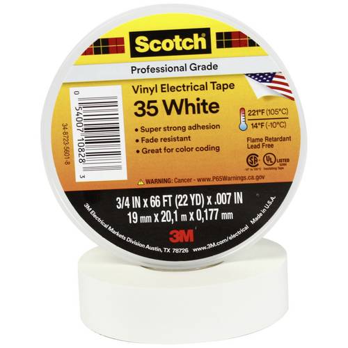 Scotch Scotch™ 35 SCOTCH35-19X20WH Isolierband Scotch® 35 Weiß (L x B) 20 m x 19 mm 1 St.