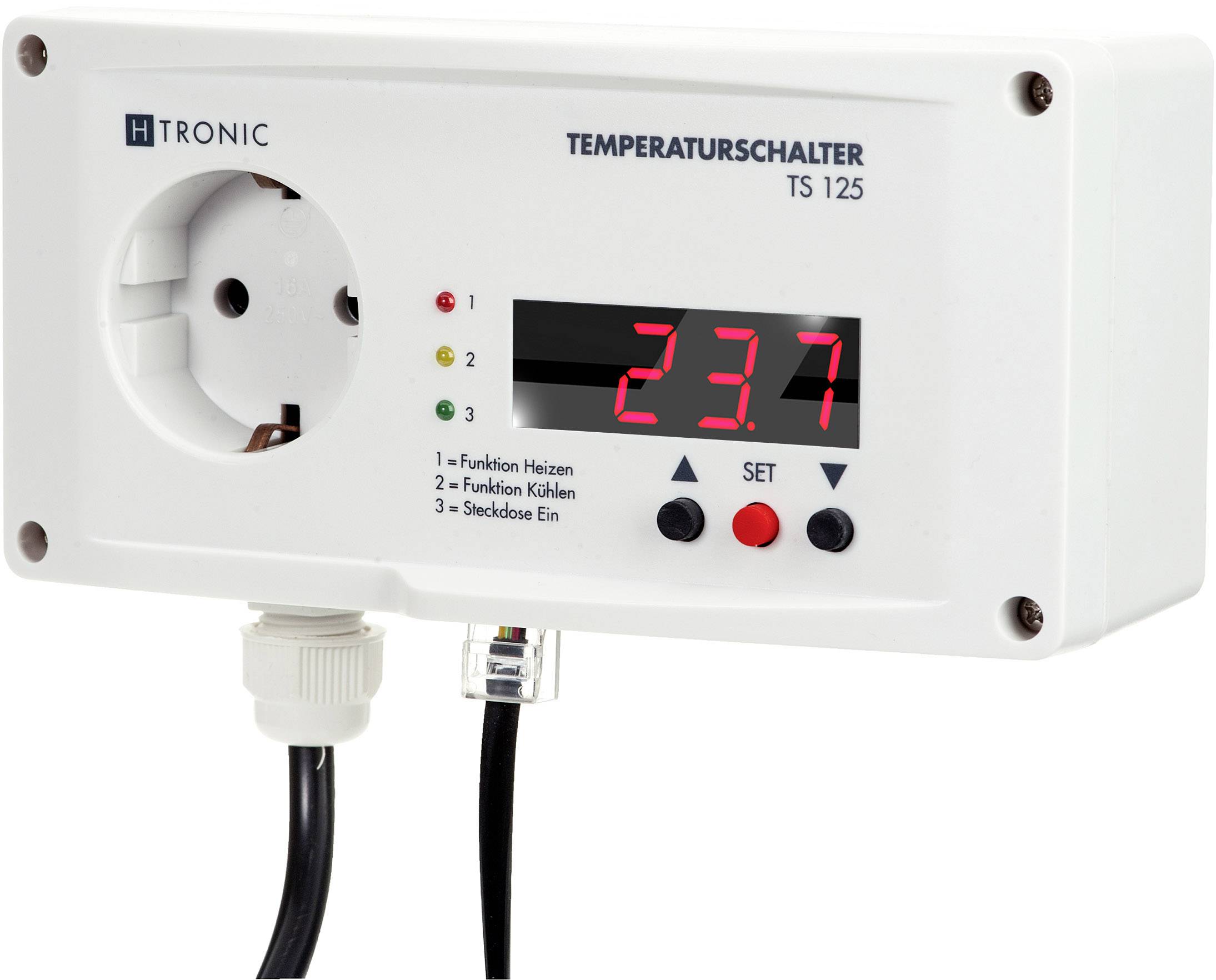 H-TRONIC Temperaturschalter -55 bis 125 °C 3000 W H-Tronic TS 125