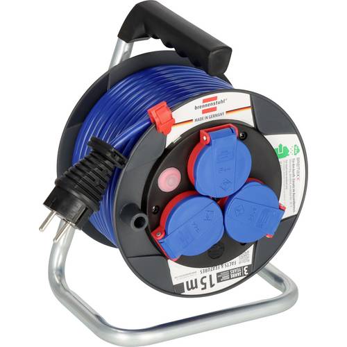 Brennenstuhl 1079850 Kabeltrommel 15.00 m Blau Schutzkontakt-Stecker