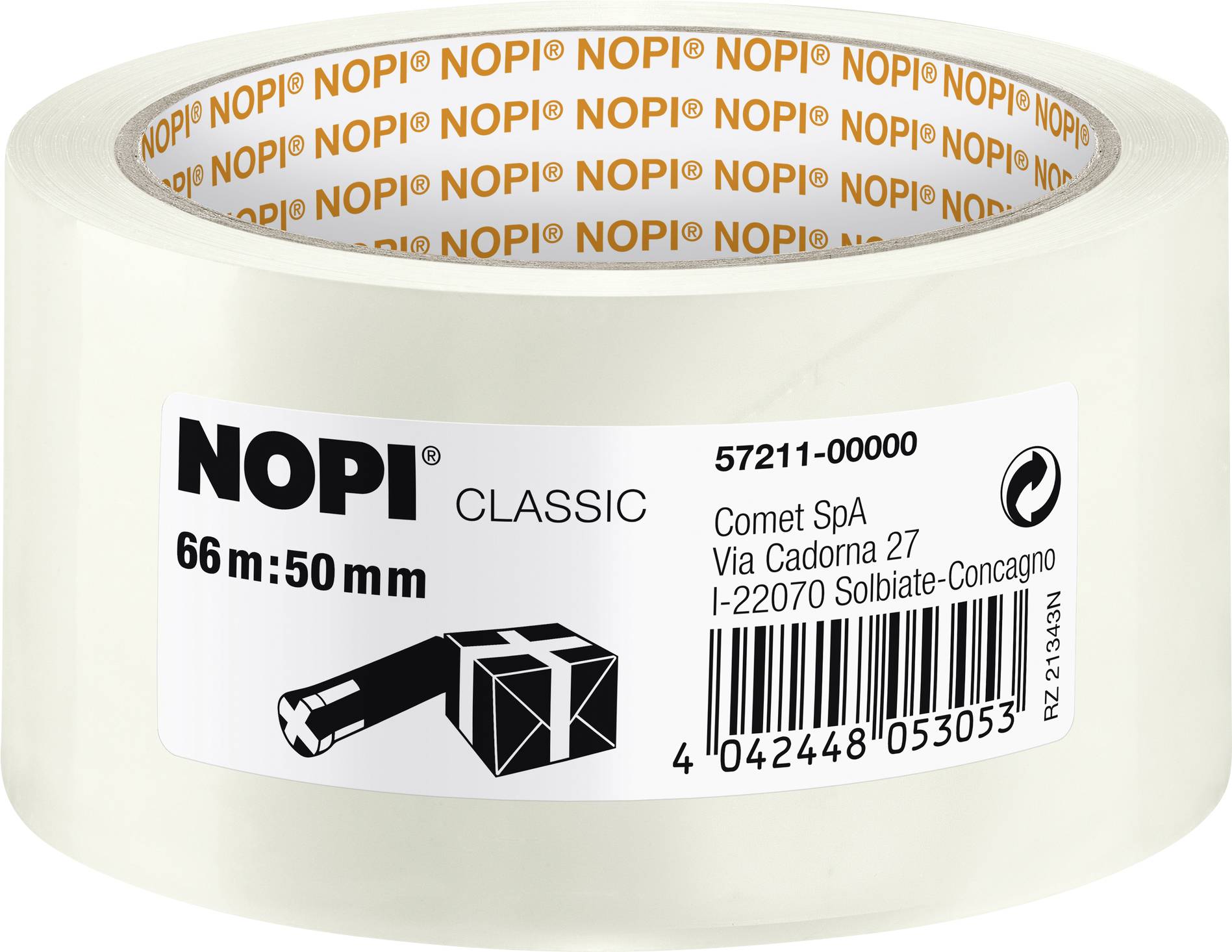 TESA Nopi 57211 Packband Nopi Transparent (L x B) 66 m x 50 mm 66 m