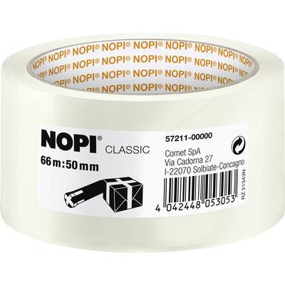 Nopi Packband Classic 57211 Packband  Transparent (L x B) 66 m x 50 mm 1 St.