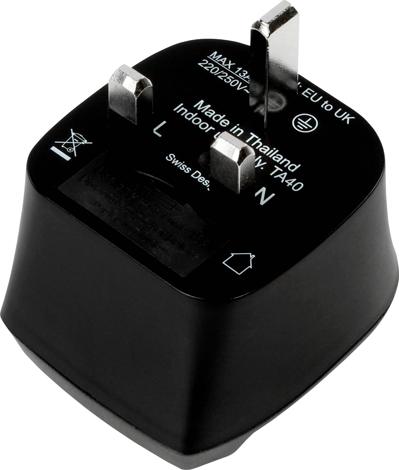 Ansmann 1250-0001 Reiseadapter EU to UK-3