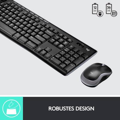 Logitech MK270 Wireless Combo Funk Tastatur, Maus-Set Deutsch