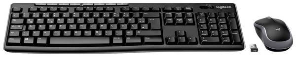 Logitech MK270 Wireless Combo Funk Tastatur, Maus-Set Geräuscharme Tasten, mit numerischer Tastatur, Hotkey Funktion, Integriertes Scrollrad, Spritzwassergeschützt Deutsch, QWERTZ Schwarz