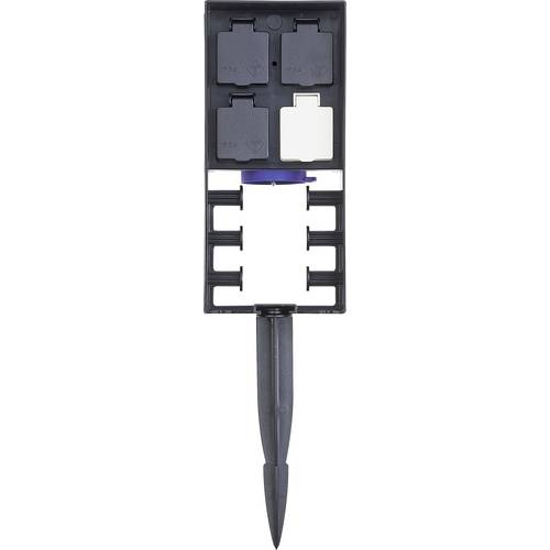 Thumbnail - Oase 36310 Gartensteckdose 4fach Schwarz mit Fernbedienung, mit Erdspieß