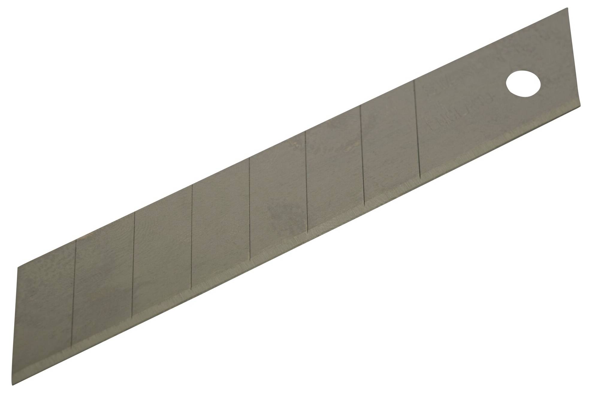 Einzelnes Ersatzklingen-Segment für einen Cutter mit sieben sichtbaren Sollbruchstellen, ermöglicht präzises Schneiden.