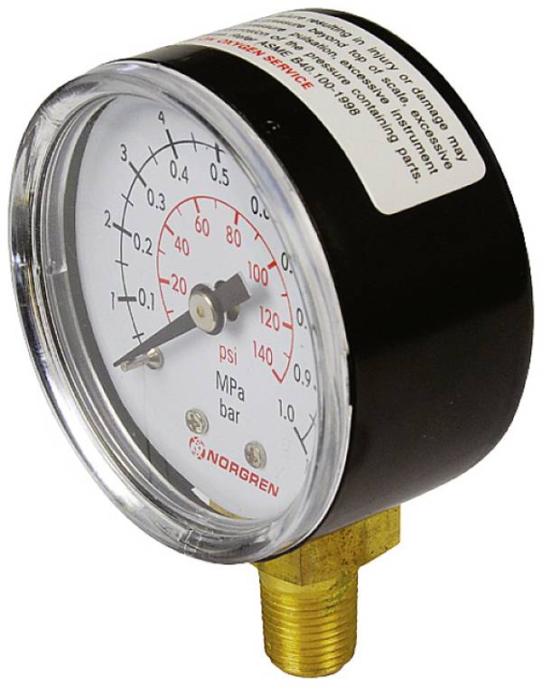 IMI NORGREN Manometer 18-015-028 Anschluss (Manometer): Unterseite 0 bis 25 bar Außengewinde R1/8 1 St.