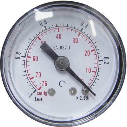 ICH Manometer 306.40.-1 Anschluss (Manometer): Rückseite -1 bis 0 bar Außengewinde 1/8 1 St.