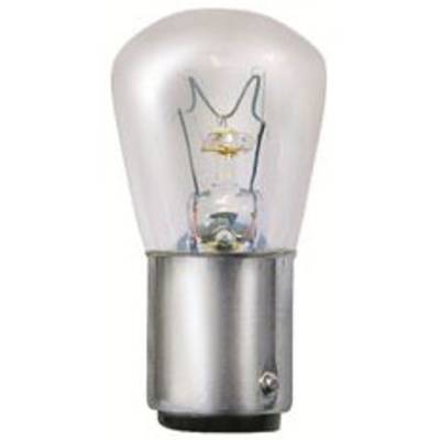 Glühbirne mit Metallfassung, transparenter Glaskolben und sichtbarem Glühdraht.