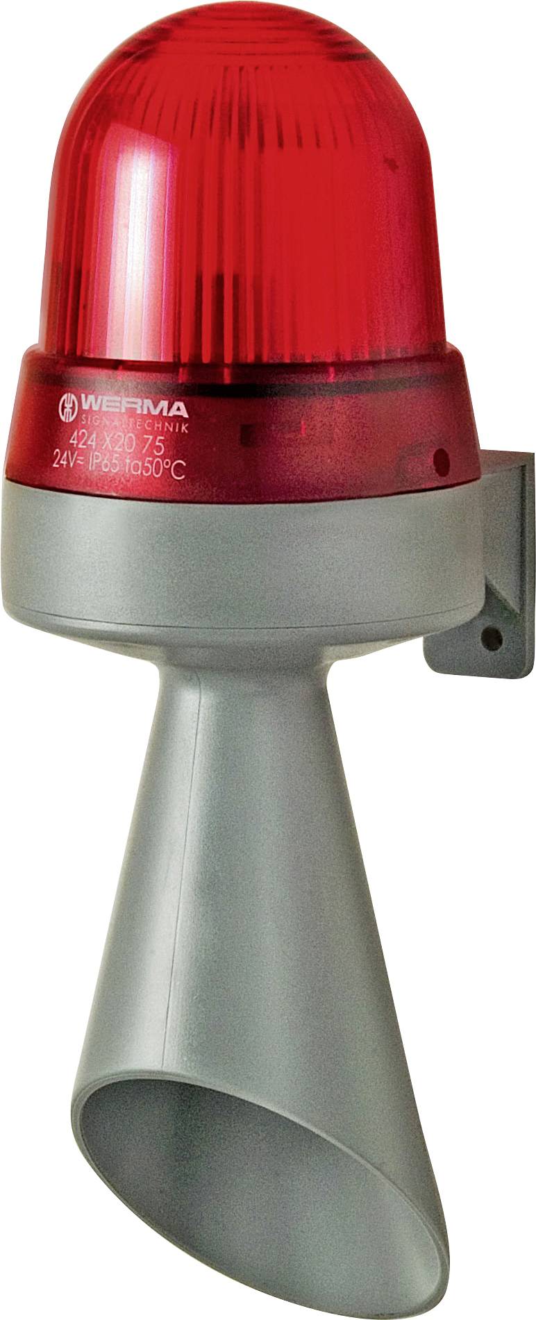 Werma Signaltechnik Kombi-Signalgeber LED Werma Rot Dauerlicht 24 V/DC 98 dB